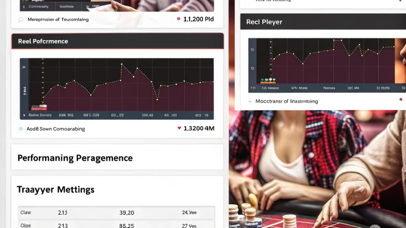 Real-time monitoring dashboard displaying casino platform performance metrics and player activity