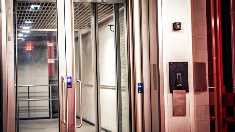 Secure data centre entrance with biometric scanners and multi-factor authentication systems