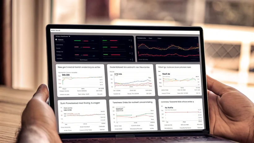 Monitoring dashboard showing real-time gaming platform metrics and server performance data